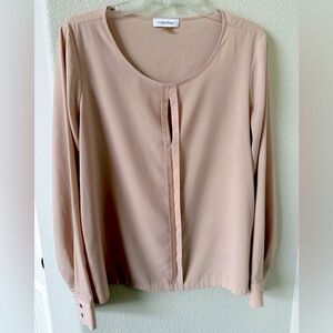 CALVIN KLEIN Salmon Blouse Size:L